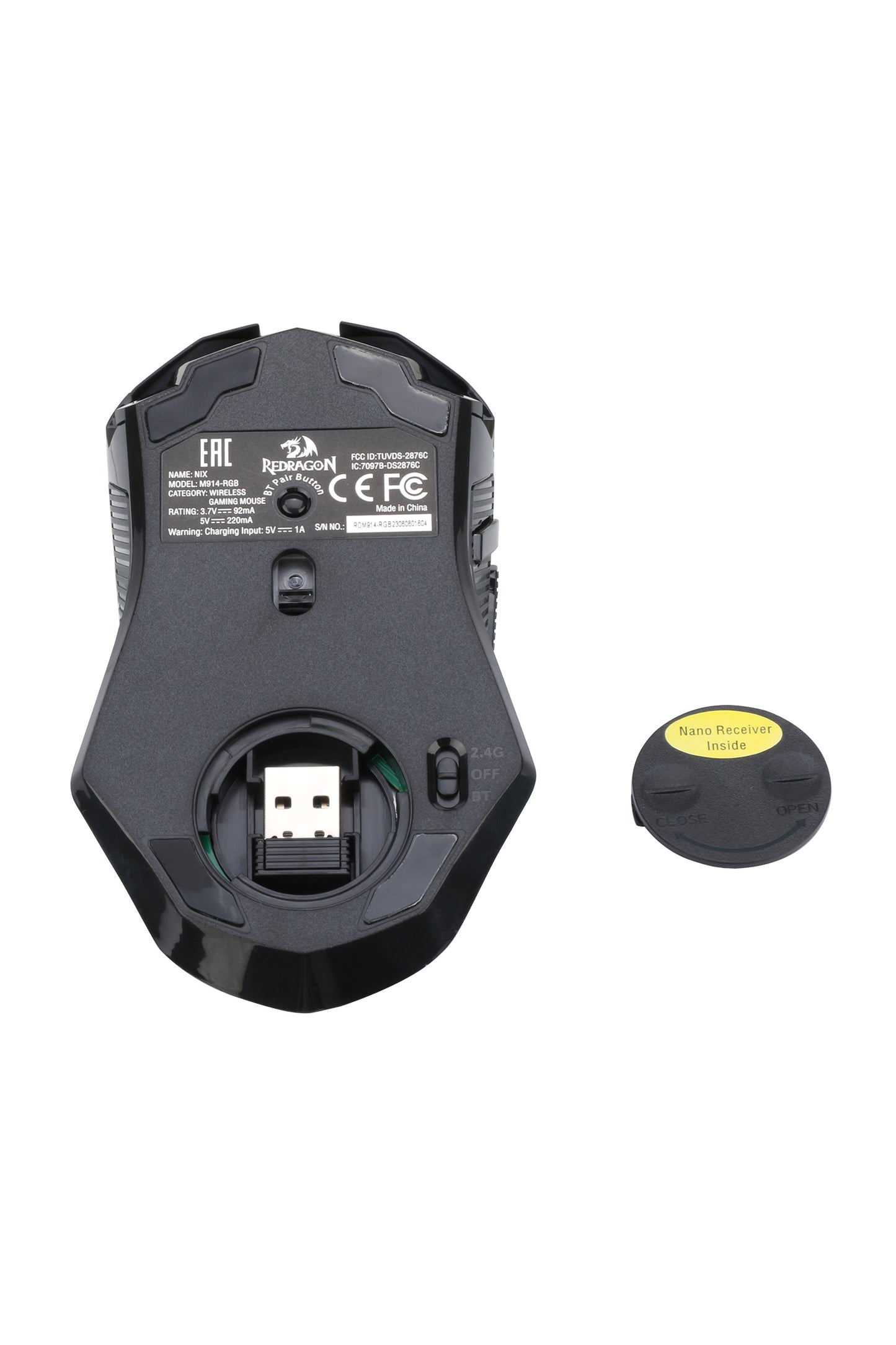 REDRAGON - M914W-RGB NIX 3Mode Mouse - black