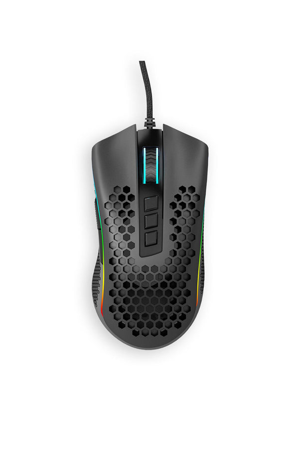 REDRAGON - Redragon Storm M808-RGB Black Lightweight Honeycomb 12400 DPI Gaming Mouse - black
