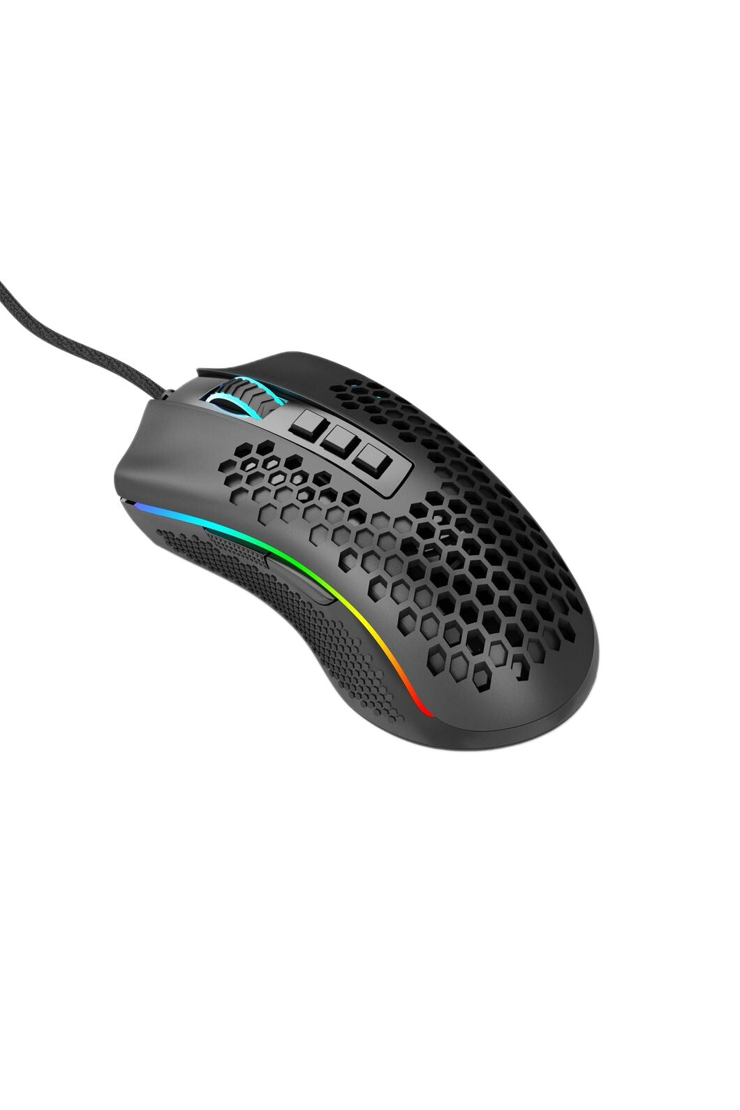 REDRAGON - Redragon Storm M808-RGB Black Lightweight Honeycomb 12400 DPI Gaming Mouse - black