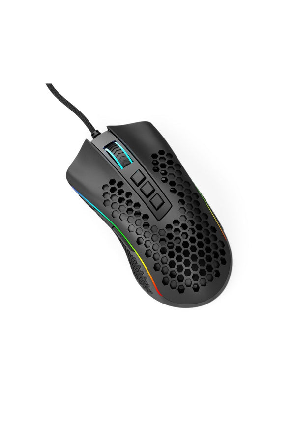 REDRAGON - Redragon Storm M808-RGB Black Lightweight Honeycomb 12400 DPI Gaming Mouse - black