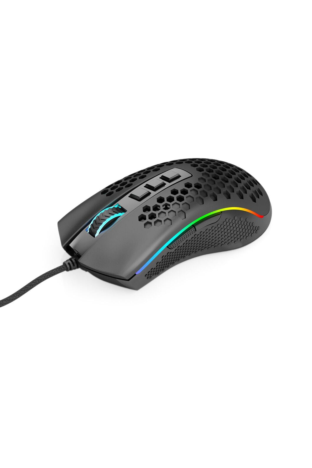 REDRAGON - Redragon Storm M808-RGB Black Lightweight Honeycomb 12400 DPI Gaming Mouse - black