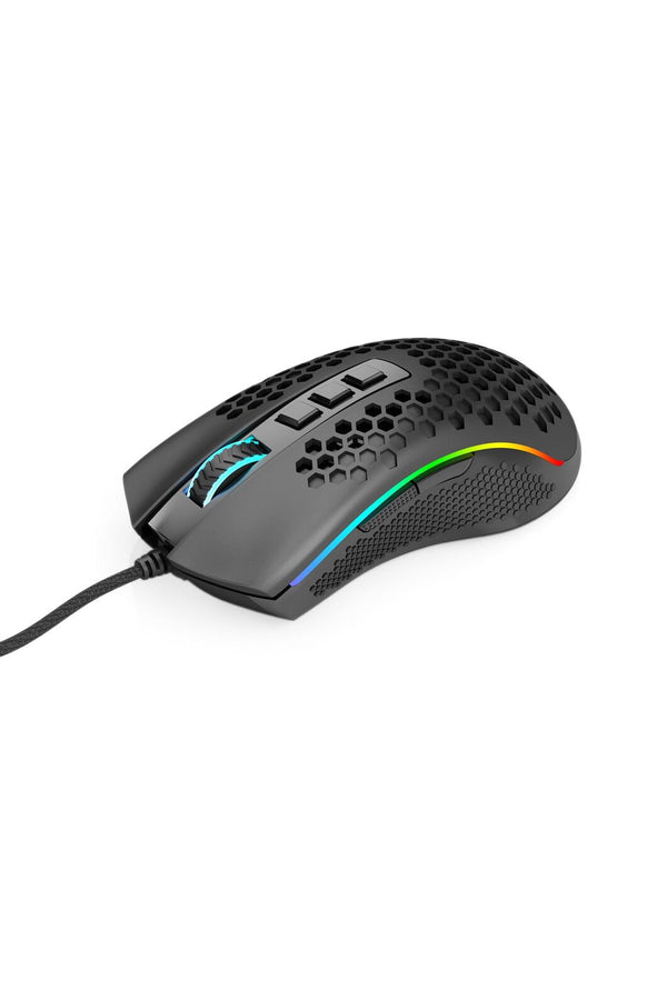 REDRAGON - Redragon Storm M808-RGB Black Lightweight Honeycomb 12400 DPI Gaming Mouse - black