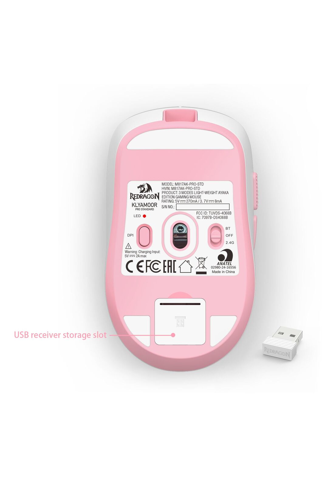 REDRAGON - M817AK-PRO-STD KLYAMOOR Mouse - white