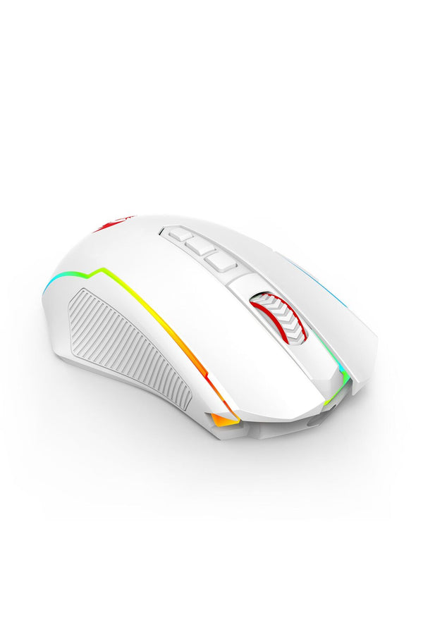 REDRAGON - Redragon M914W-RGB NIX White Full-Size Tri-Mode RGB Gaming Mouse - white
