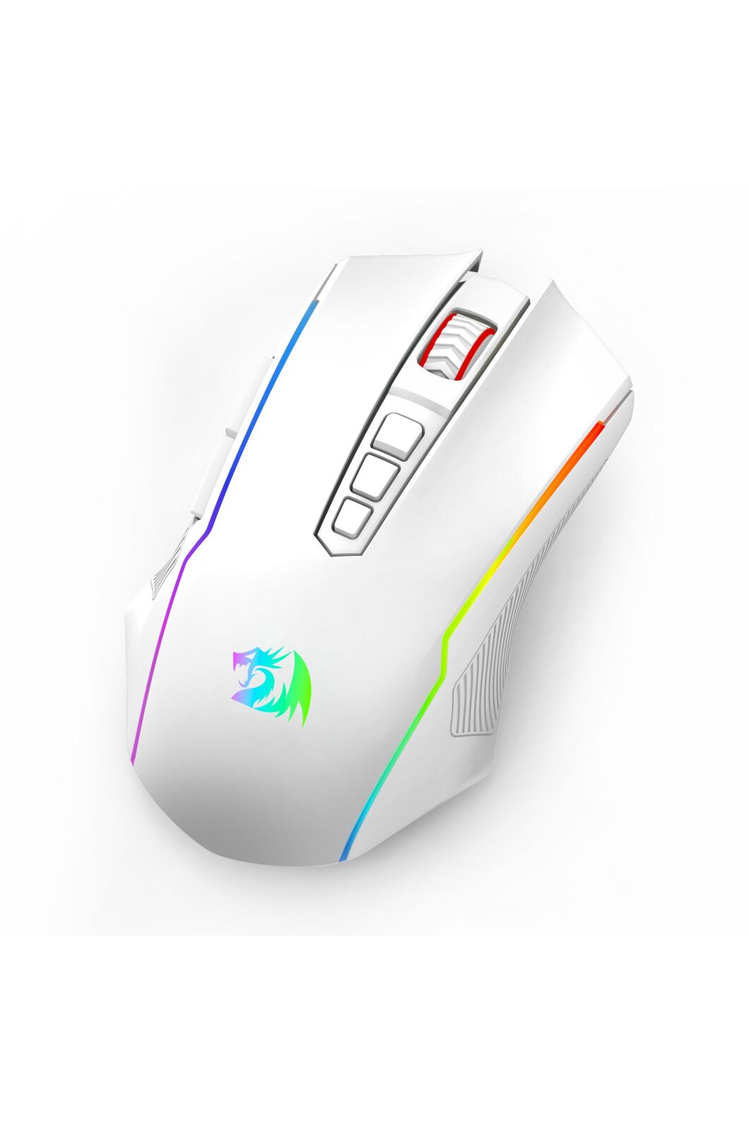 REDRAGON - Redragon M914W-RGB NIX White Full-Size Tri-Mode RGB Gaming Mouse - white