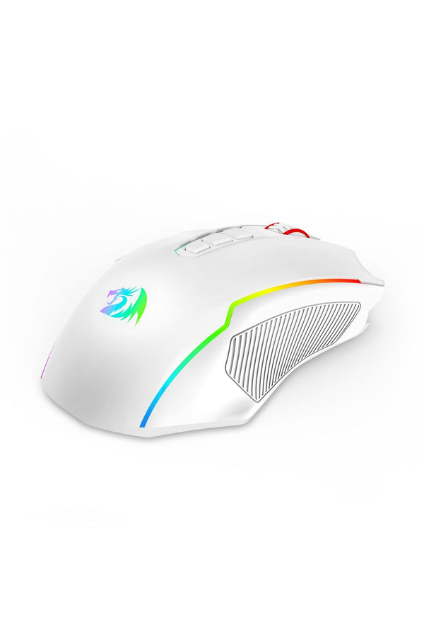 REDRAGON - Redragon M914W-RGB NIX White Full-Size Tri-Mode RGB Gaming Mouse - white