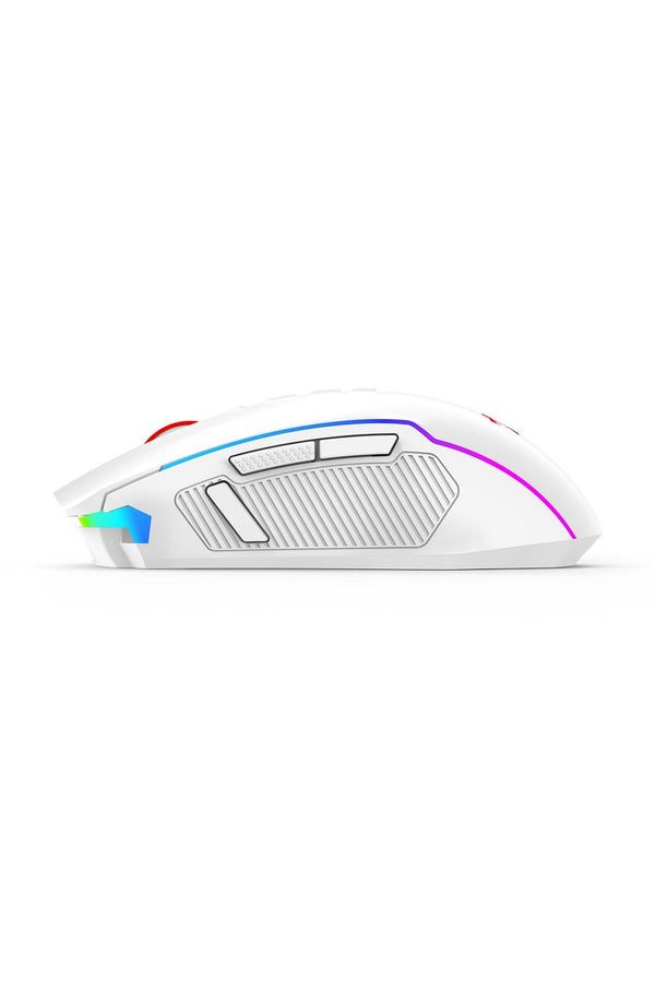REDRAGON - Redragon M914W-RGB NIX White Full-Size Tri-Mode RGB Gaming Mouse - white