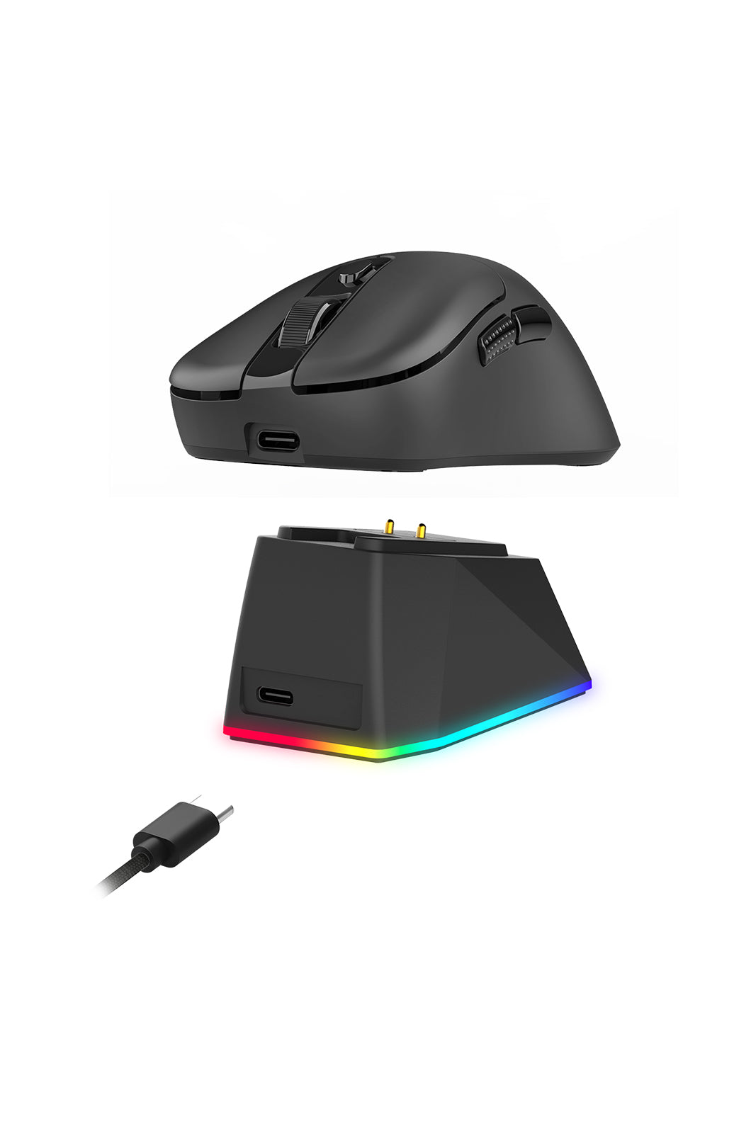 ELECTRONIC REBELLION - Ebony Dual 8K Mouse,Black - black