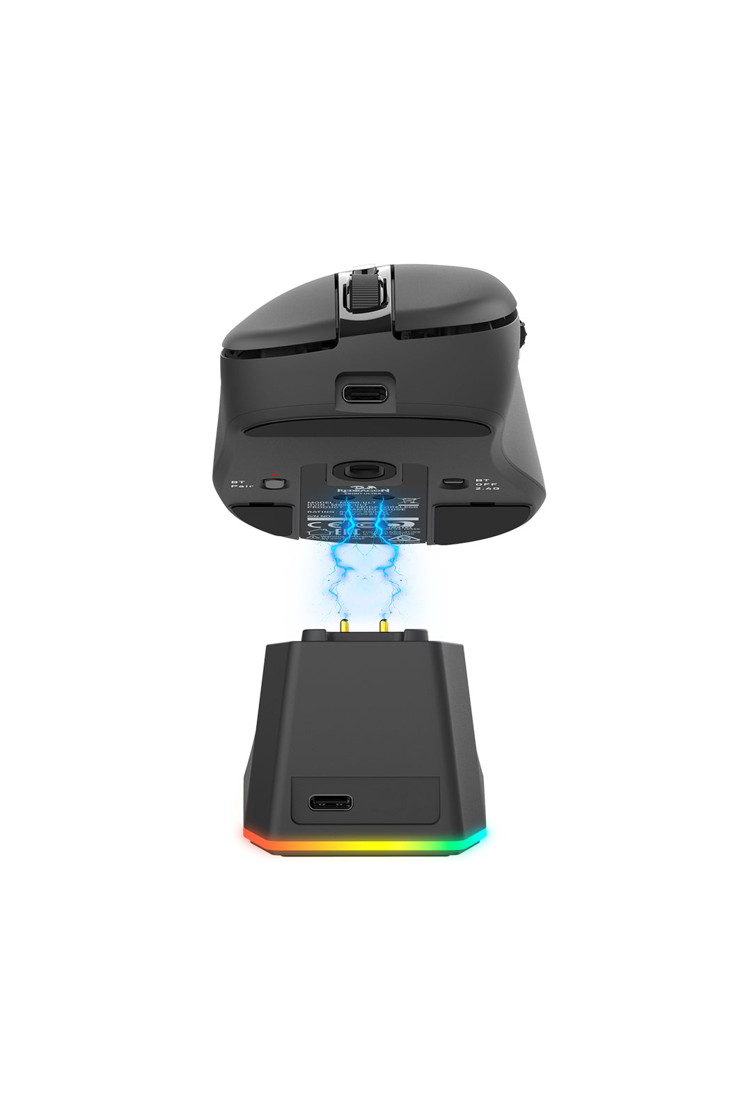 ELECTRONIC REBELLION - Ebony Dual 8K Mouse,Black - black