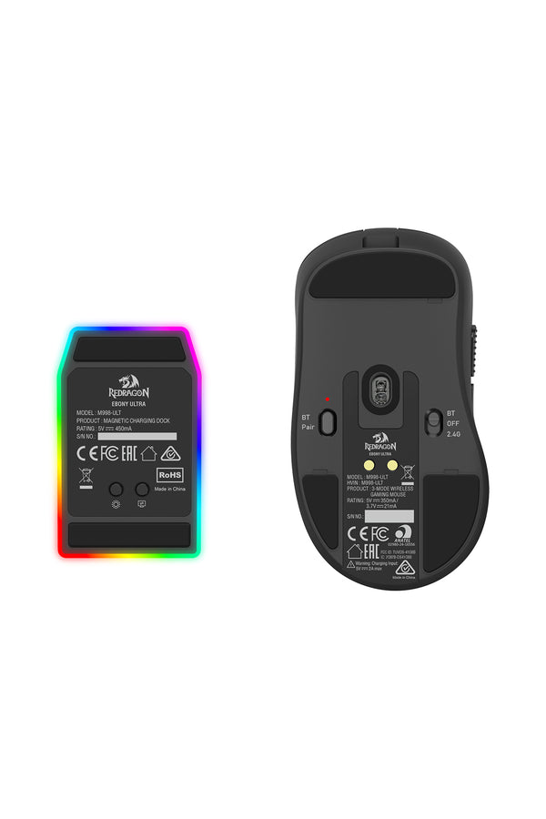 ELECTRONIC REBELLION - Ebony Dual 8K Mouse,Black - black