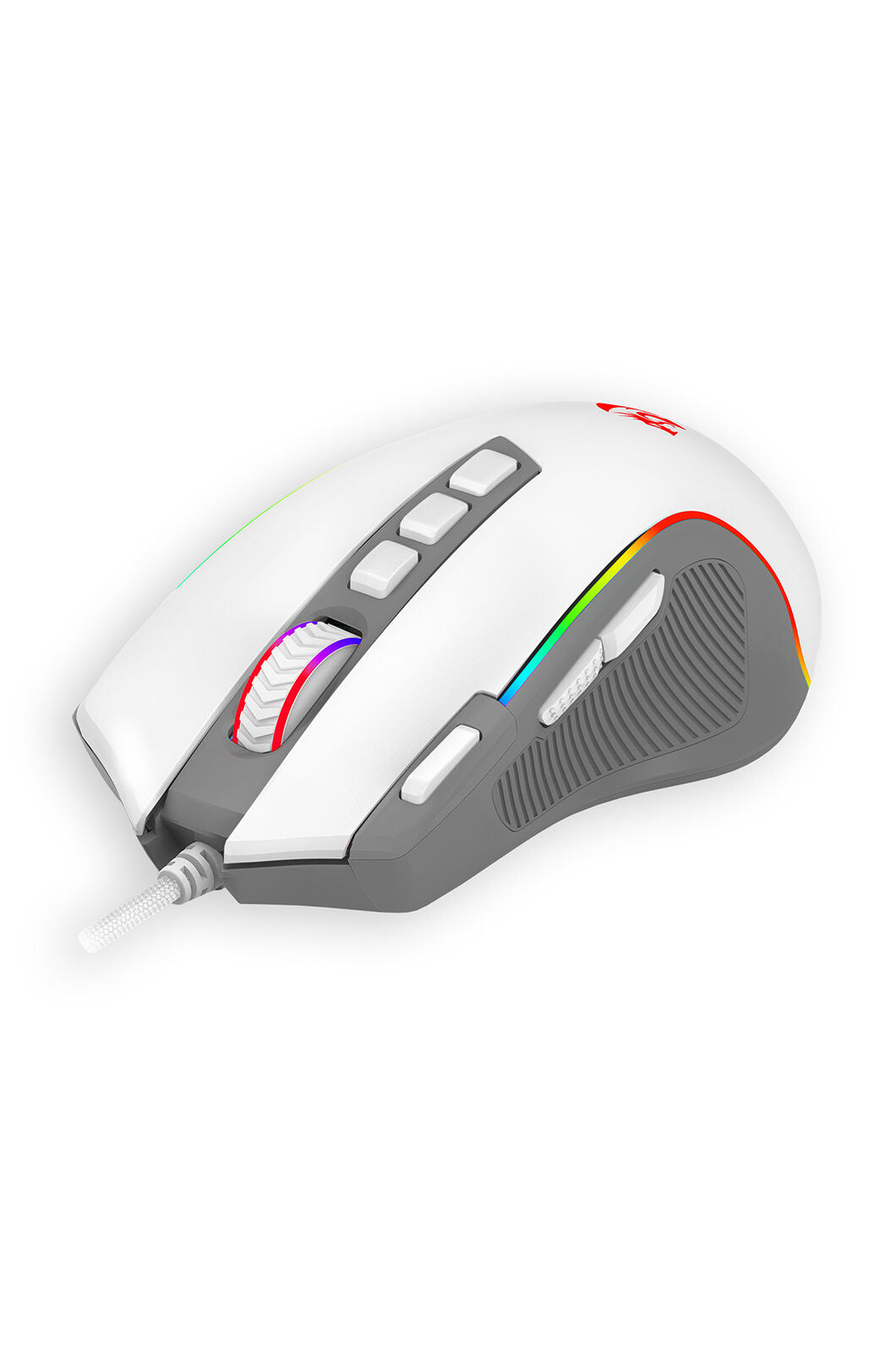 REDRAGON - Redragon M612WG Predator White/Grey 8000 DPI Wired RGB Gaming Mouse - white-grey