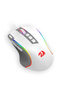 REDRAGON - Redragon M612WG Predator White/Grey 8000 DPI Wired RGB Gaming Mouse - white-grey