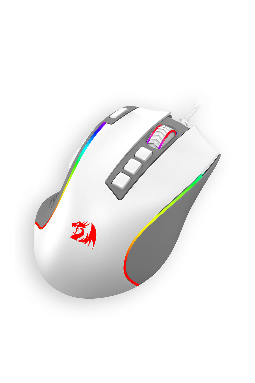 REDRAGON - Redragon M612WG Predator White/Grey 8000 DPI Wired RGB Gaming Mouse - white-grey