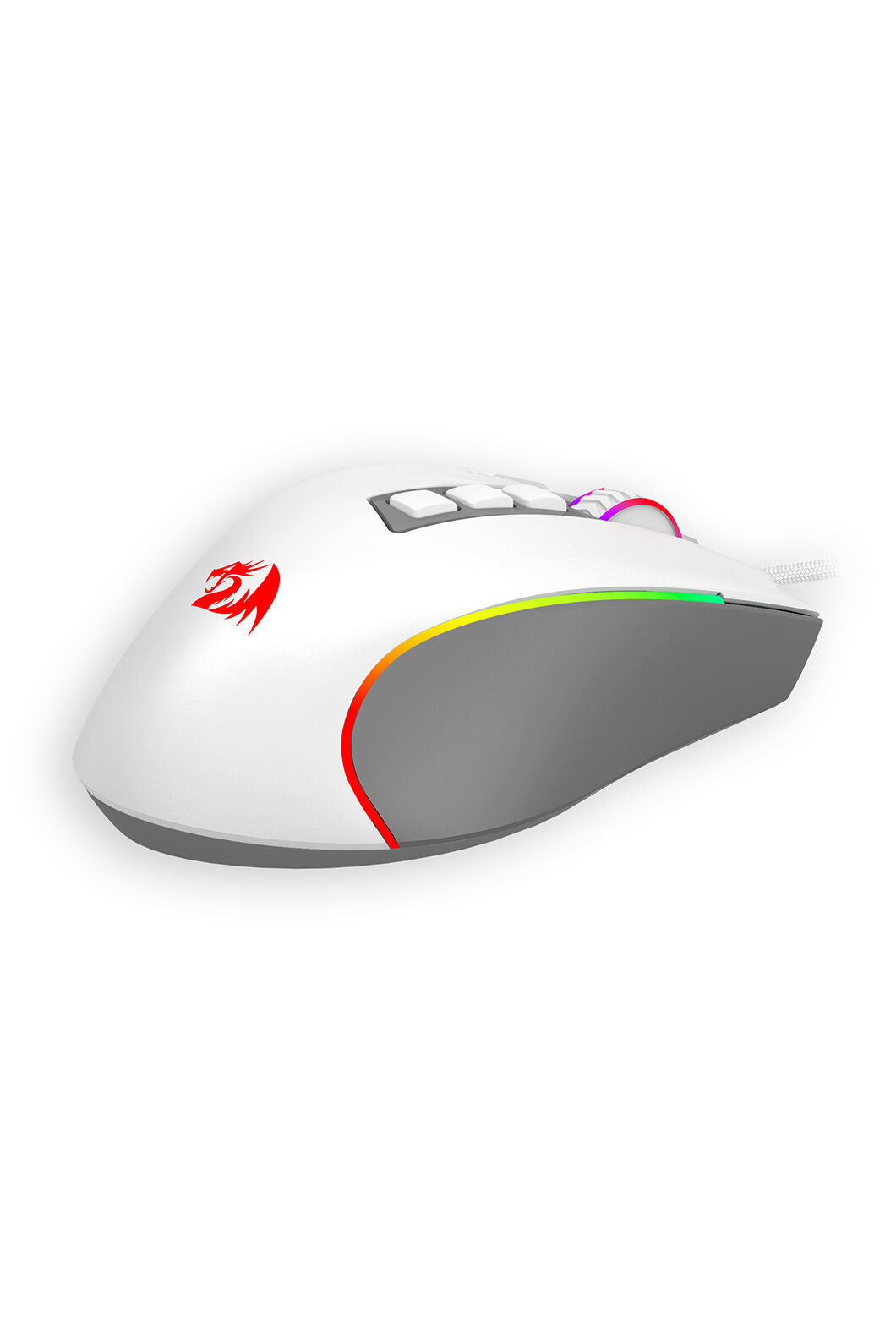 REDRAGON - Redragon M612WG Predator White/Grey 8000 DPI Wired RGB Gaming Mouse - white-grey