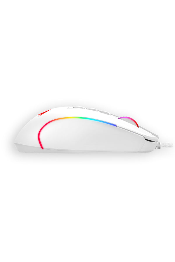 REDRAGON - M612W-RGB Gaming Mouse-White - white