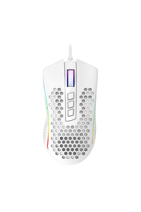 REDRAGON - Redragon Storm M808W-RGB White Lightweight Honeycomb 12400 DPI Gaming Mouse - white