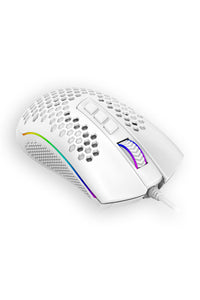 REDRAGON - Redragon Storm M808W-RGB White Lightweight Honeycomb 12400 DPI Gaming Mouse - white