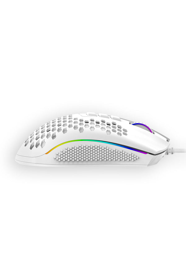 REDRAGON - Redragon Storm M808W-RGB White Lightweight Honeycomb 12400 DPI Gaming Mouse - white