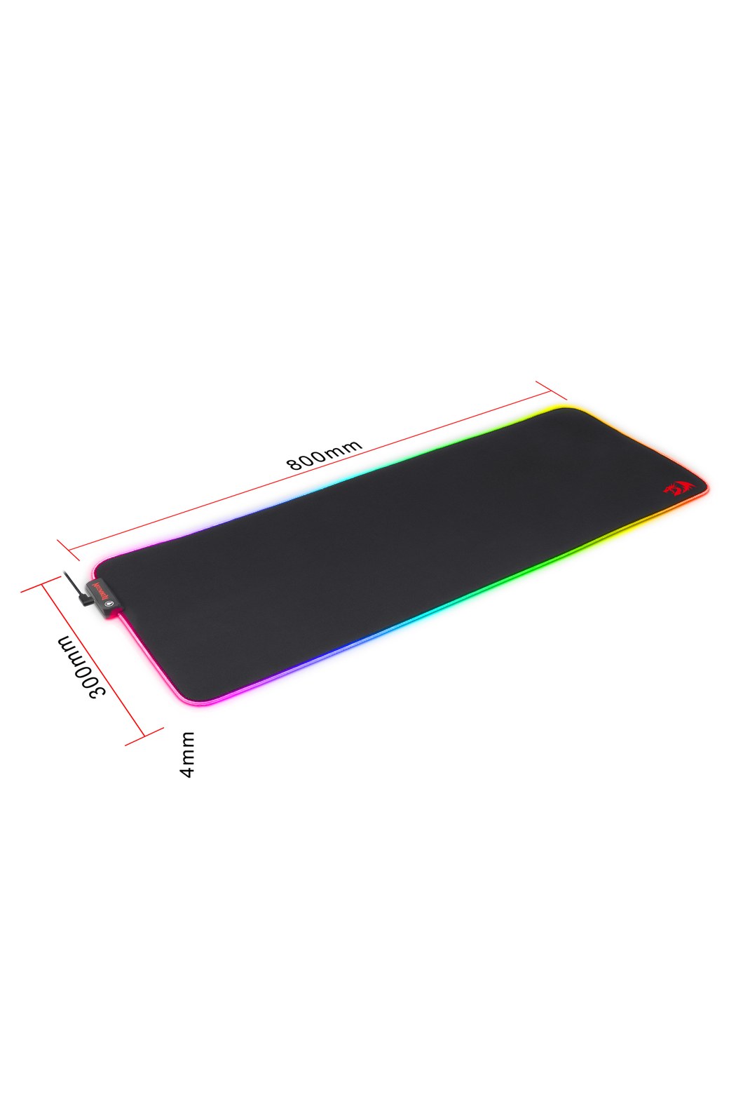 REDRAGON - Redragon P033 NeptuneX Black Extended RGB Lighting Gaming Mouse Pad - black
