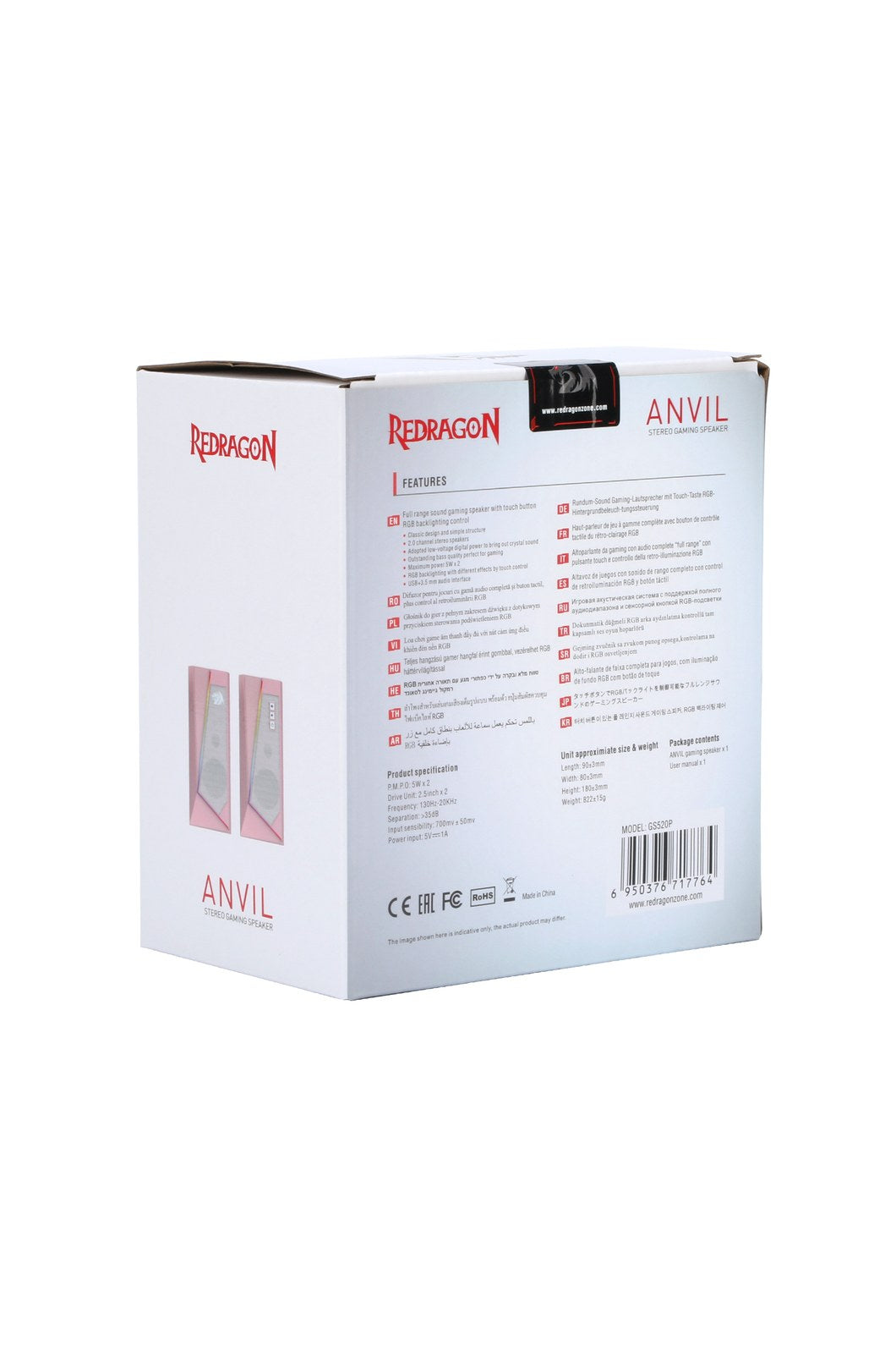 REDRAGON - GS520P Anvil Standard Speaker - pink