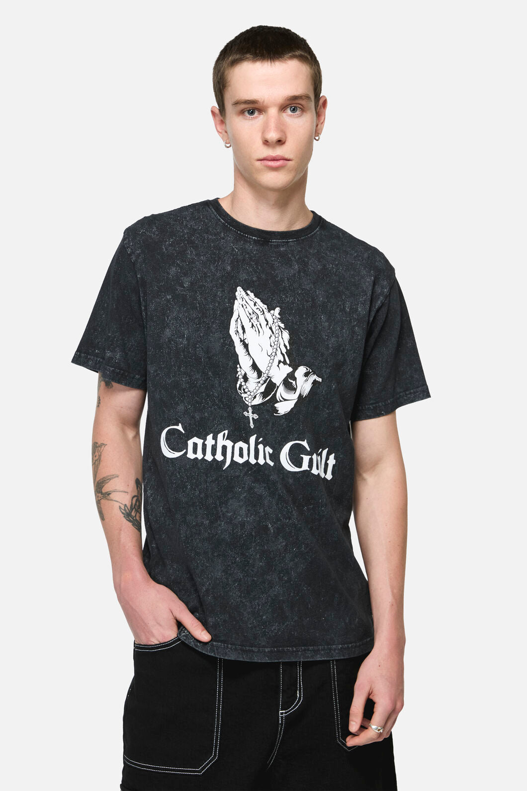 Pulp Kitchen - Catholic Guilt Unisex Tee - vintage-black