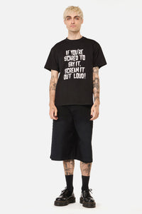 Pulp Kitchen - Scared Unisex Tee - black