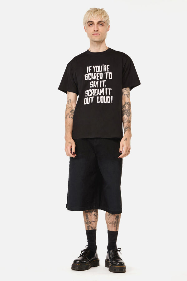 Pulp Kitchen - Scared Unisex Tee - black