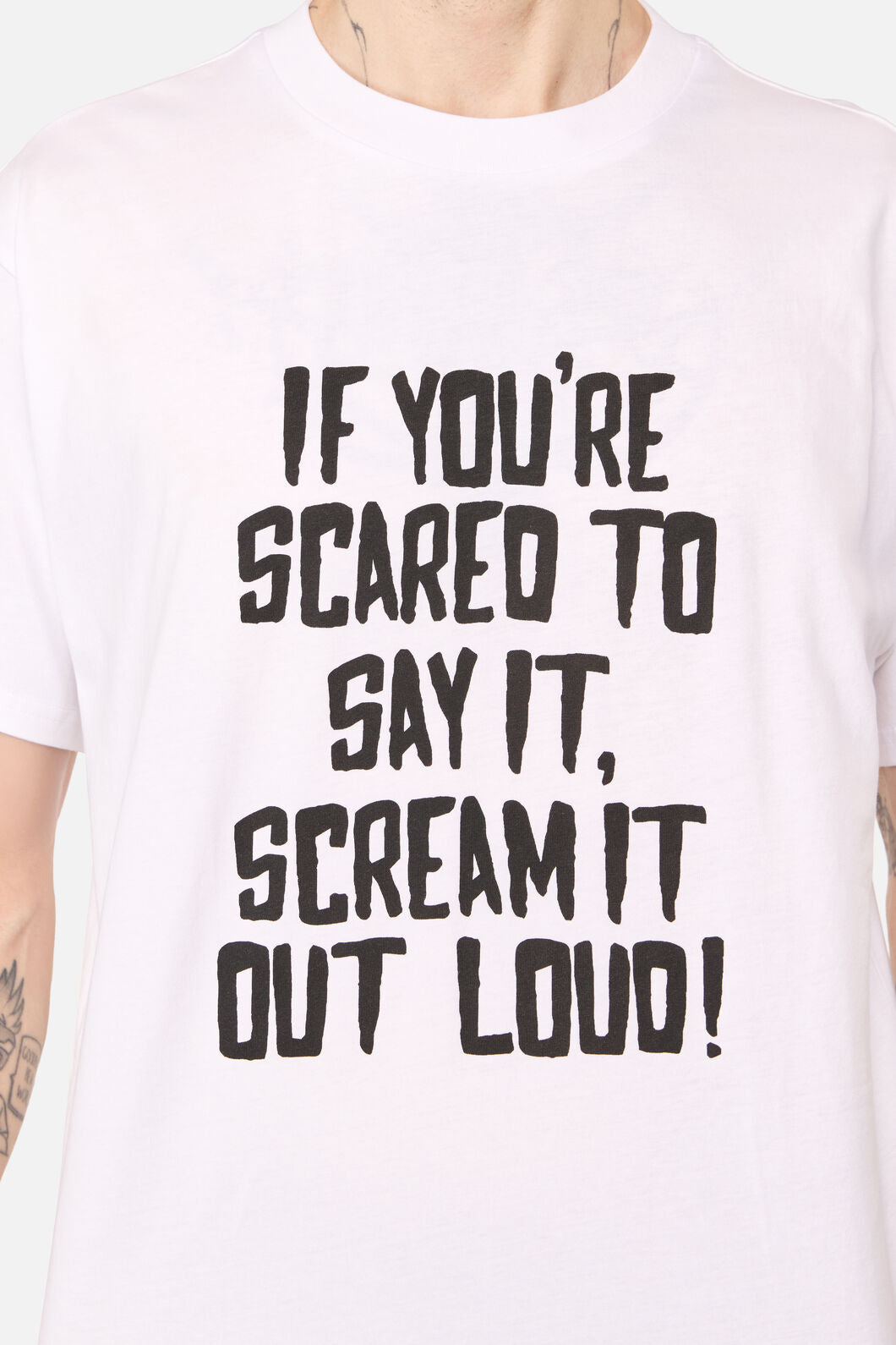 Pulp Kitchen - Scared Unisex Tee - white