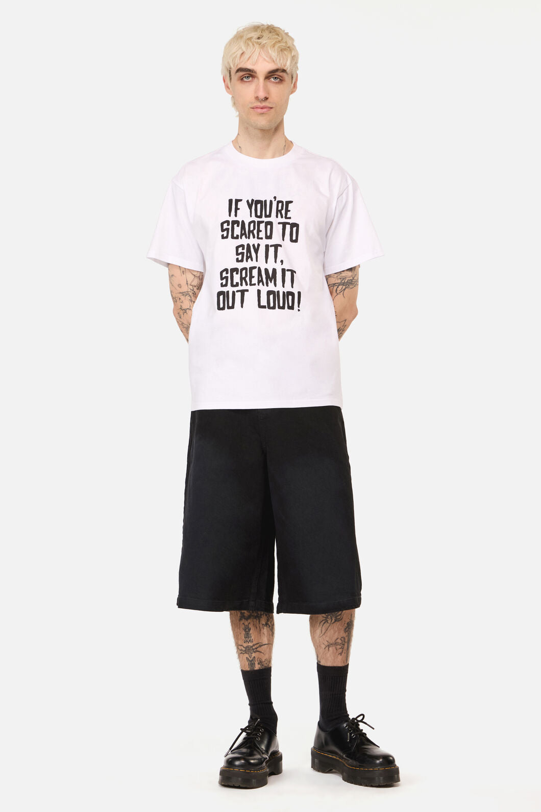 Pulp Kitchen - Scared Unisex Tee - white