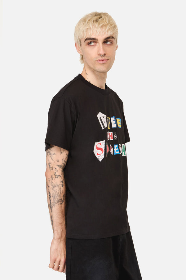 Pulp Kitchen - Free Speech Unisex Tee - black