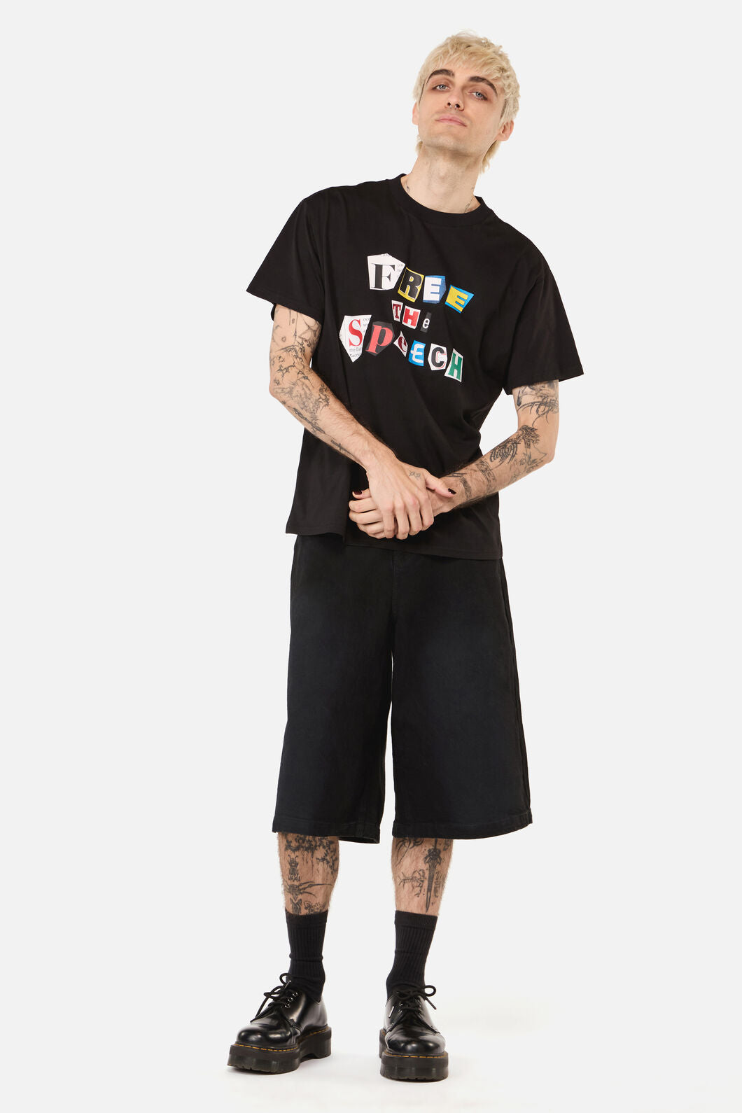 Pulp Kitchen - Free Speech Unisex Tee - black