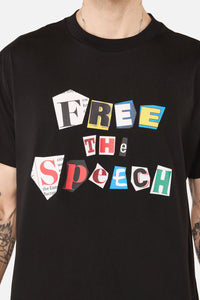 Pulp Kitchen - Free Speech Unisex Tee - black