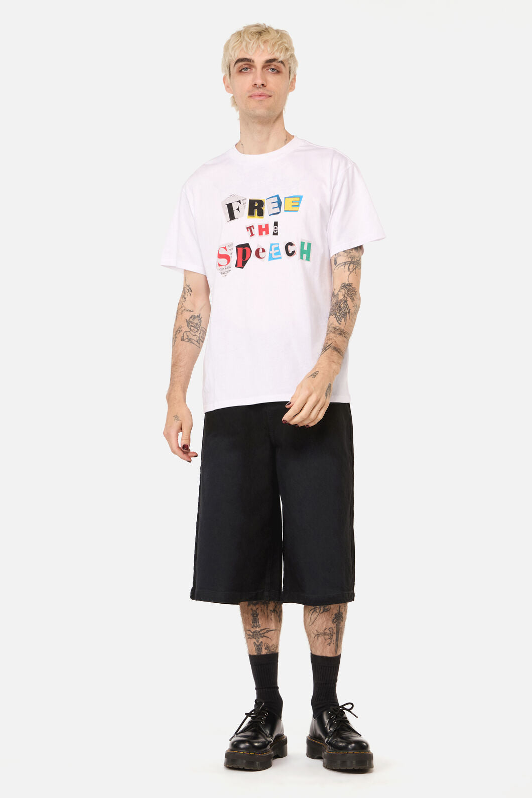 Pulp Kitchen - Free Speech Unisex Tee - white
