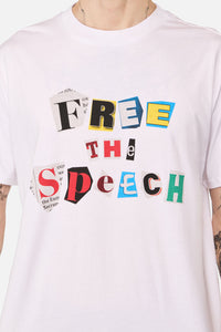 Pulp Kitchen - Free Speech Unisex Tee - white