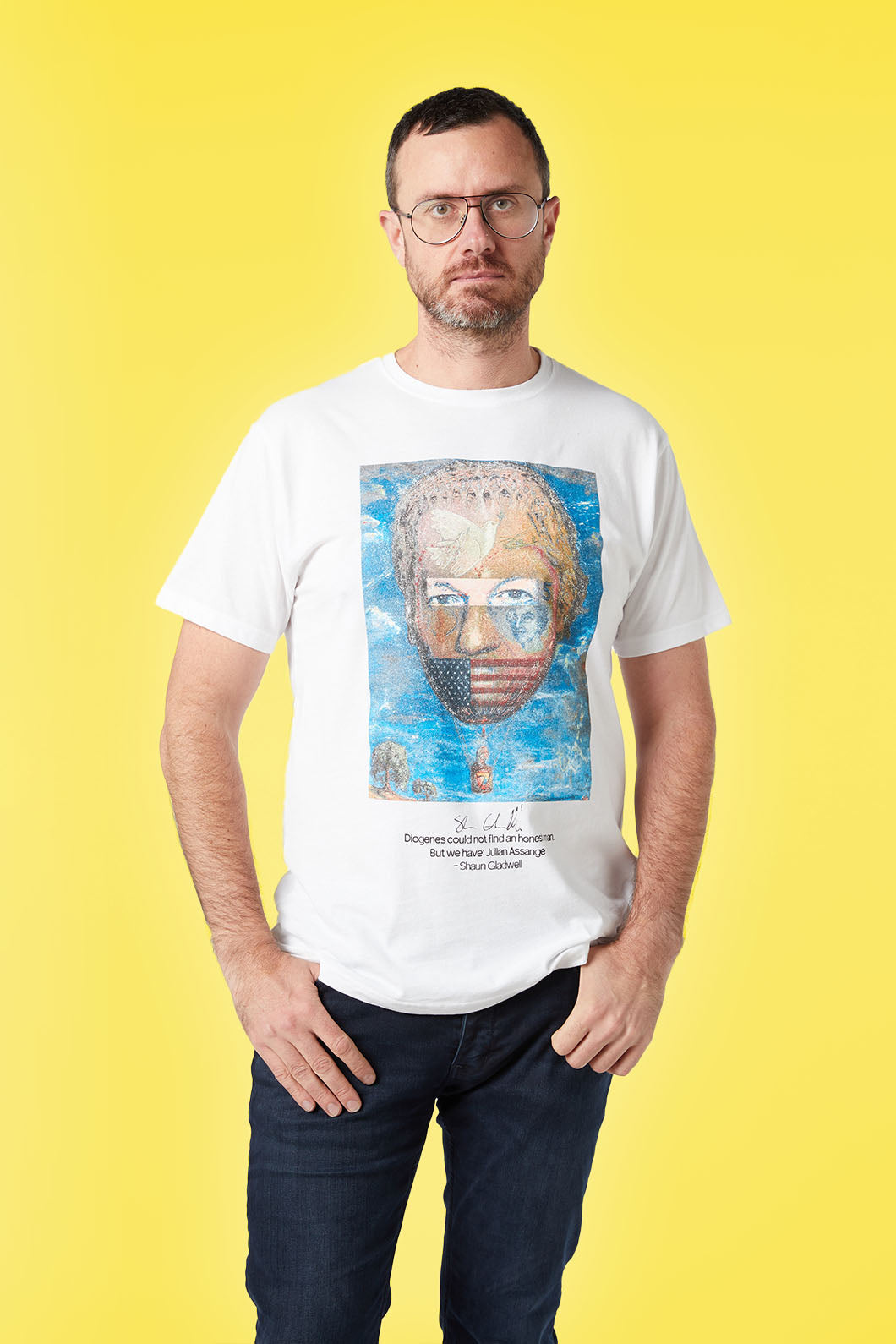Pulp Kitchen - Shaun Gladwell's Assange - white