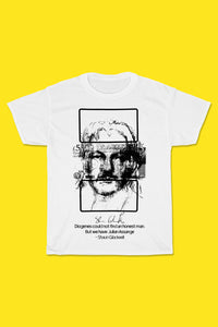 Pulp Kitchen - Assange Sketch - white