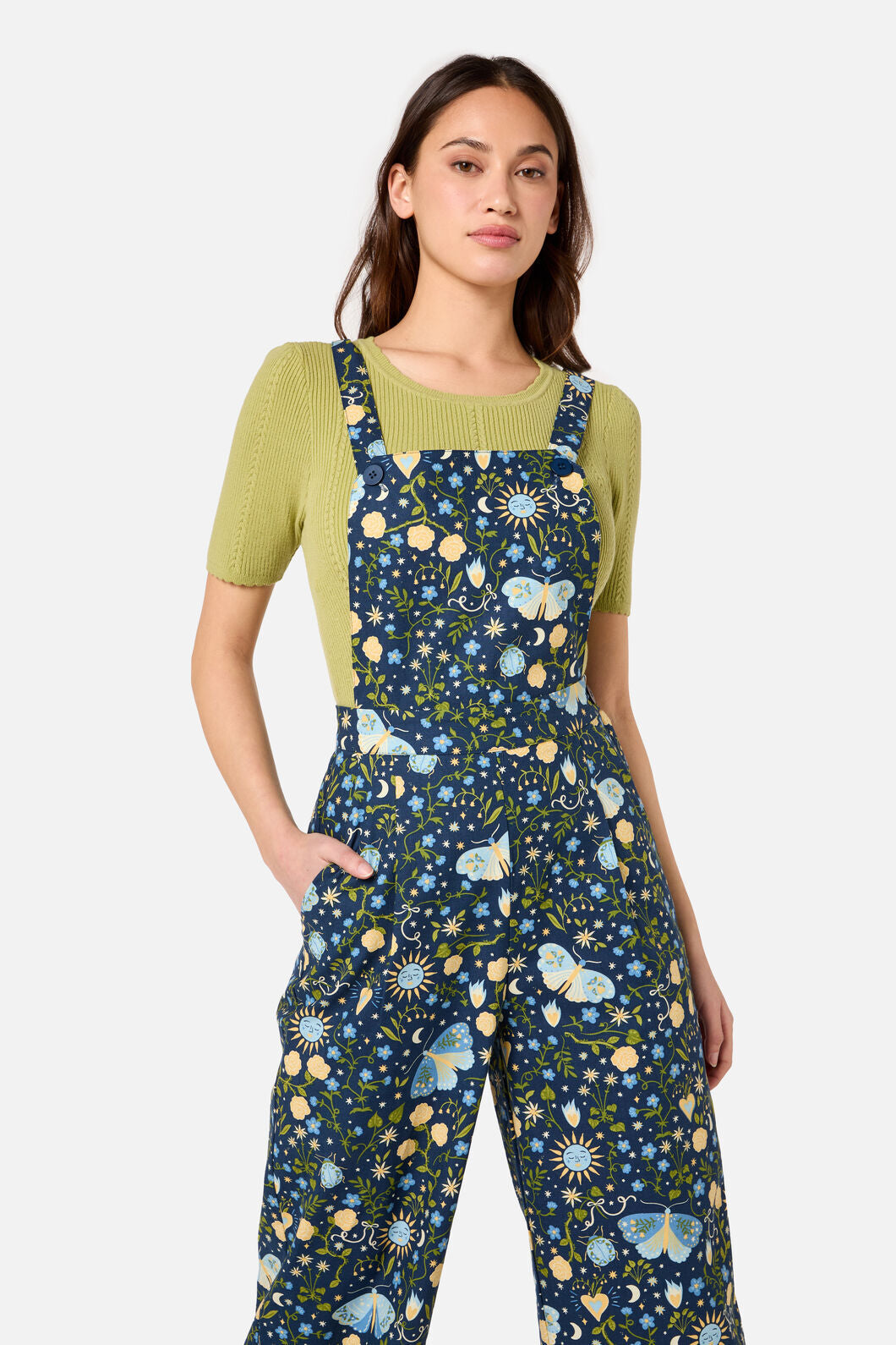 Princess Highway - Folk Art Overall - blue