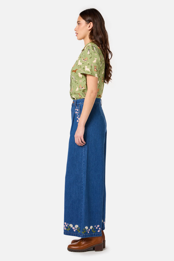 Princess Highway - Cute Dogs Blouse - green