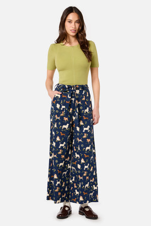 Princess Highway - Cute Dogs Culotte - navy