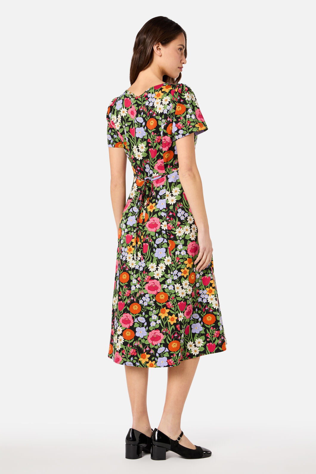 Princess Highway - Floral Field Midi Dress - black