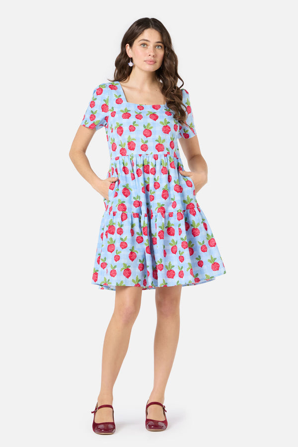 Princess Highway - Radish Picnic Smock Dress - blue