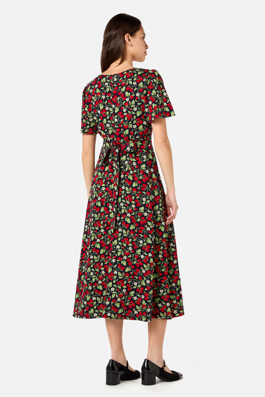 Princess Highway - Raspberry Midi Dress - navy