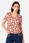 Princess Highway - Raspberry Short Sleeve Blouse - pink