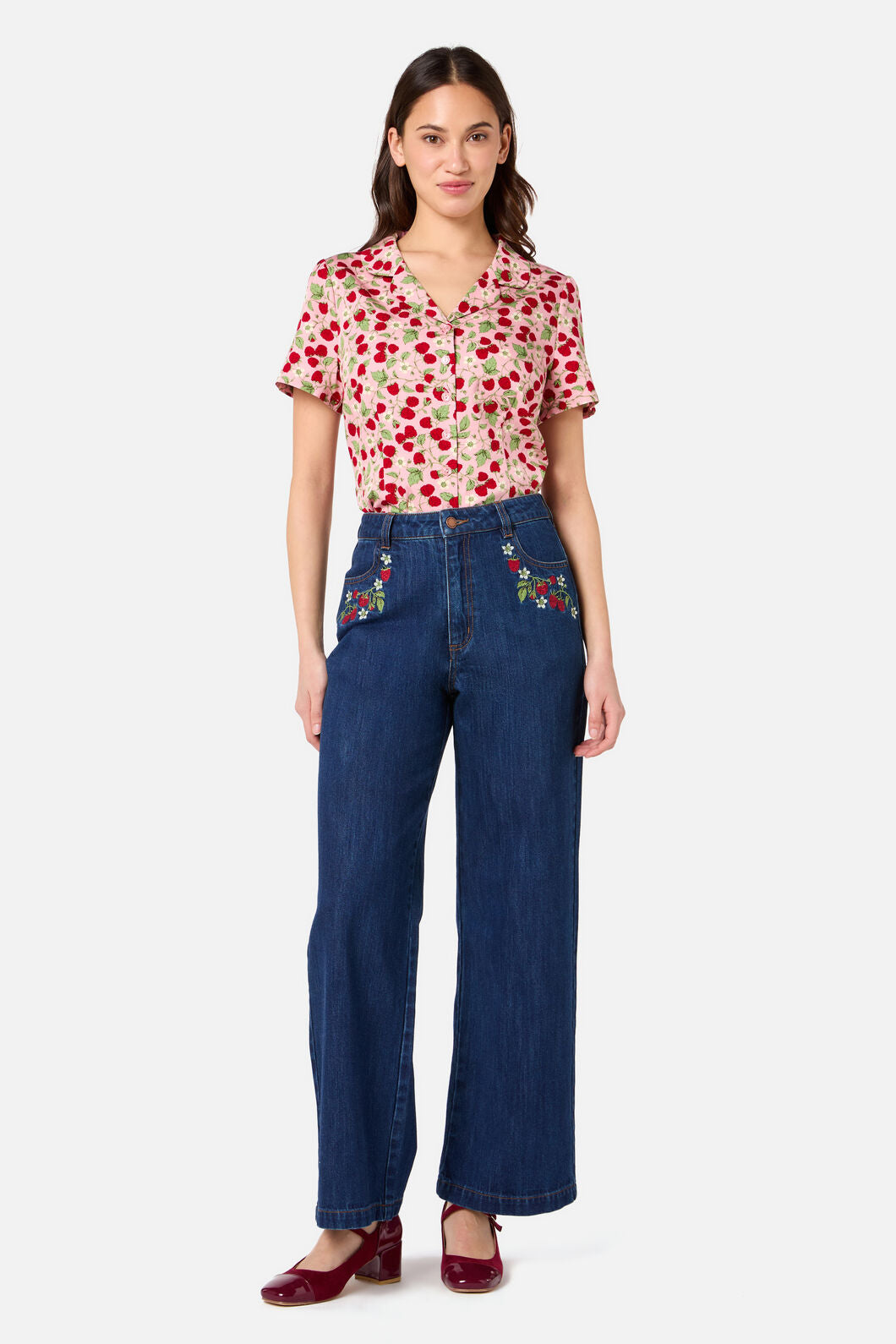 Princess Highway - Raspberry Short Sleeve Blouse - pink