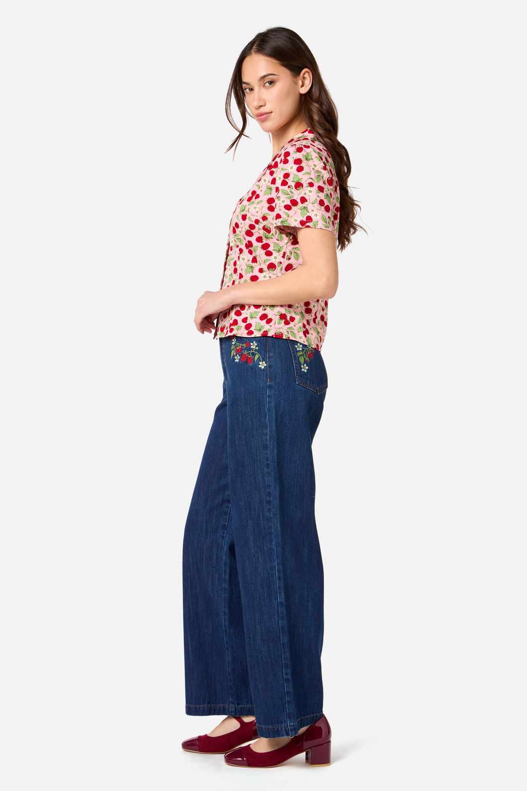 Princess Highway - Raspberry Short Sleeve Blouse - pink