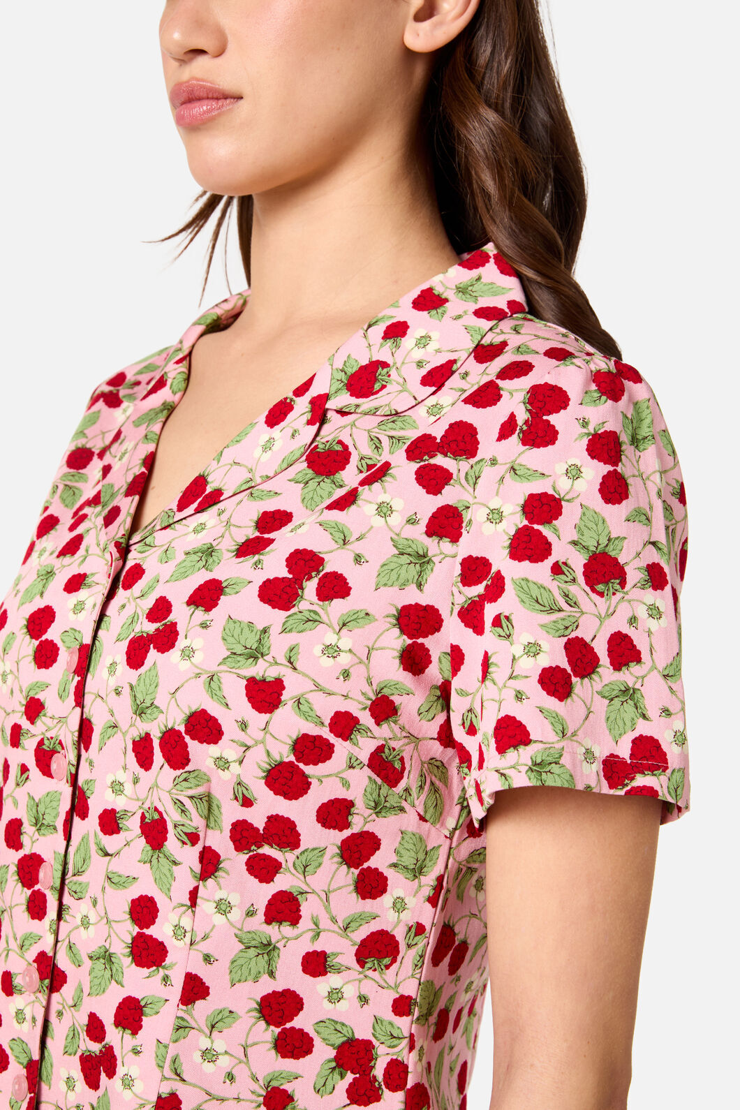 Princess Highway - Raspberry Short Sleeve Blouse - pink