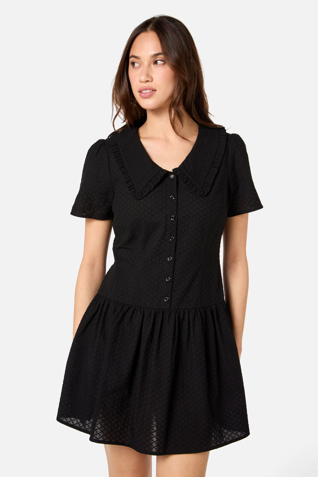 Princess Highway - Andrea Drop Waist Mini Dress - black