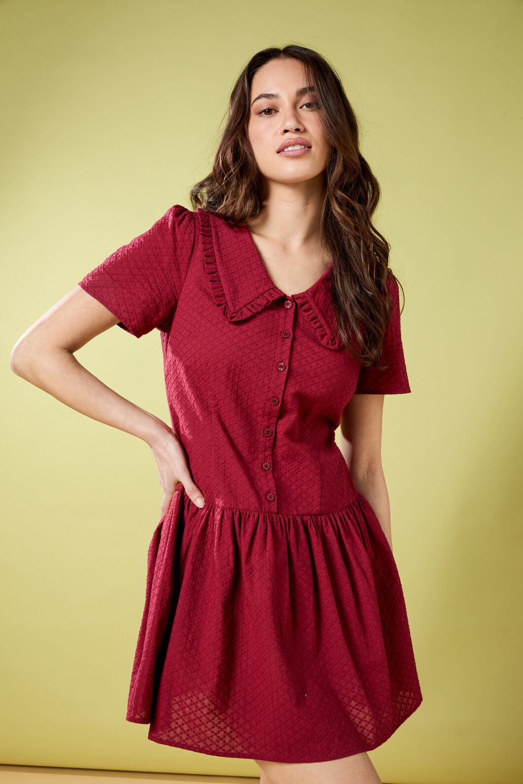 Princess Highway - Andrea Drop Waist Mini Dress - red