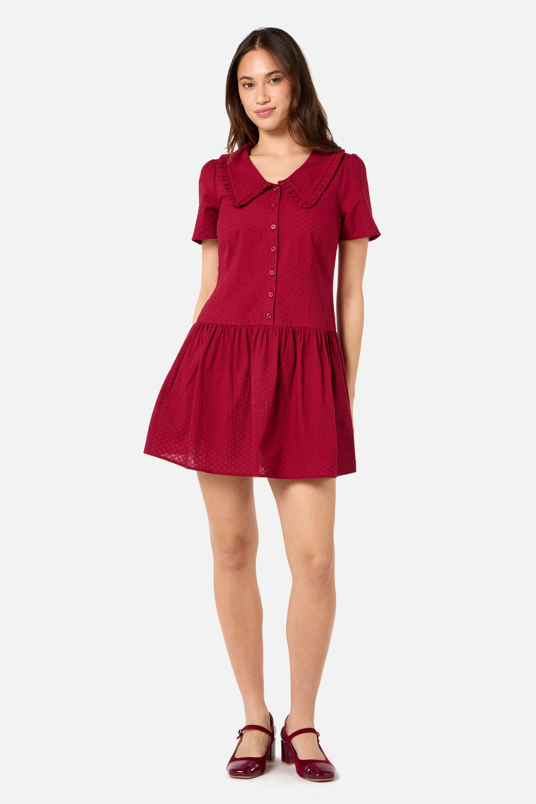 Princess Highway - Andrea Drop Waist Mini Dress - red