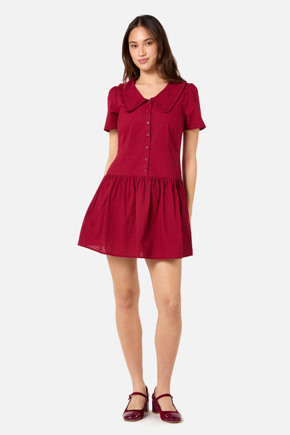 Princess Highway - Andrea Drop Waist Mini Dress - red